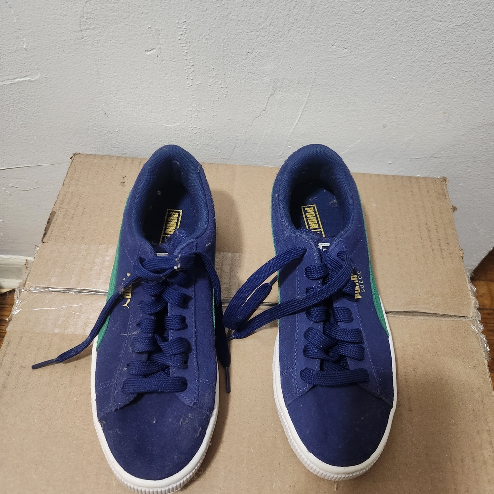 Puma Blue Suede Sneakers